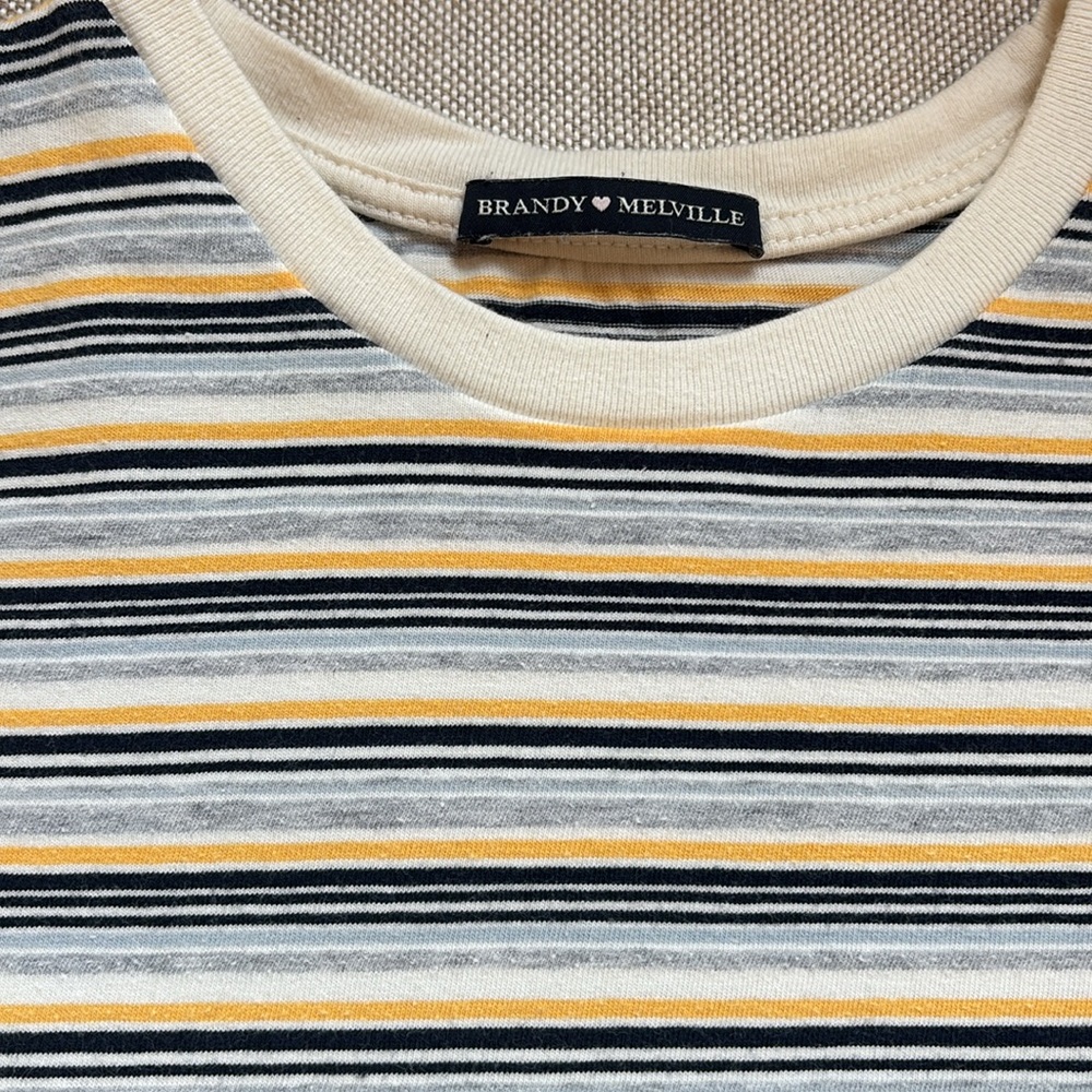 Brandy Melville cropped striped t-shirt